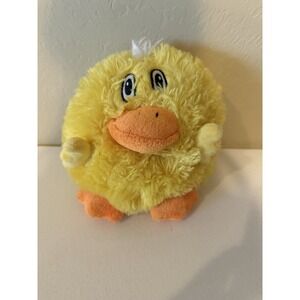 Kids of America Yellow Duck Plush Round Fluffy Stuffed Animal‎ 7" Cute Toy